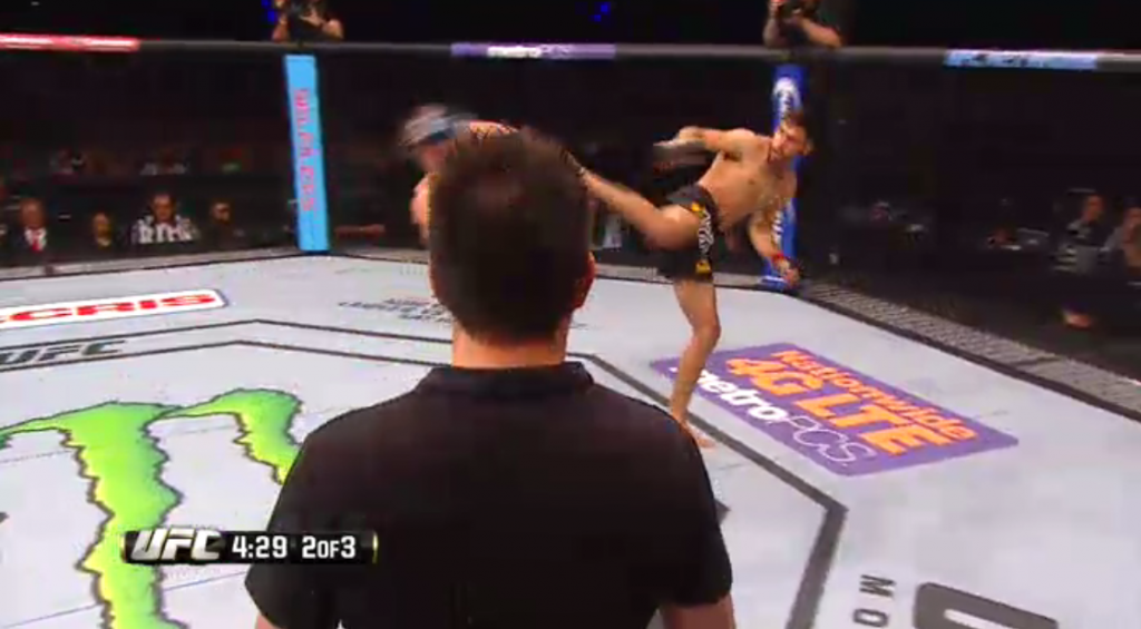 11 side kick to face