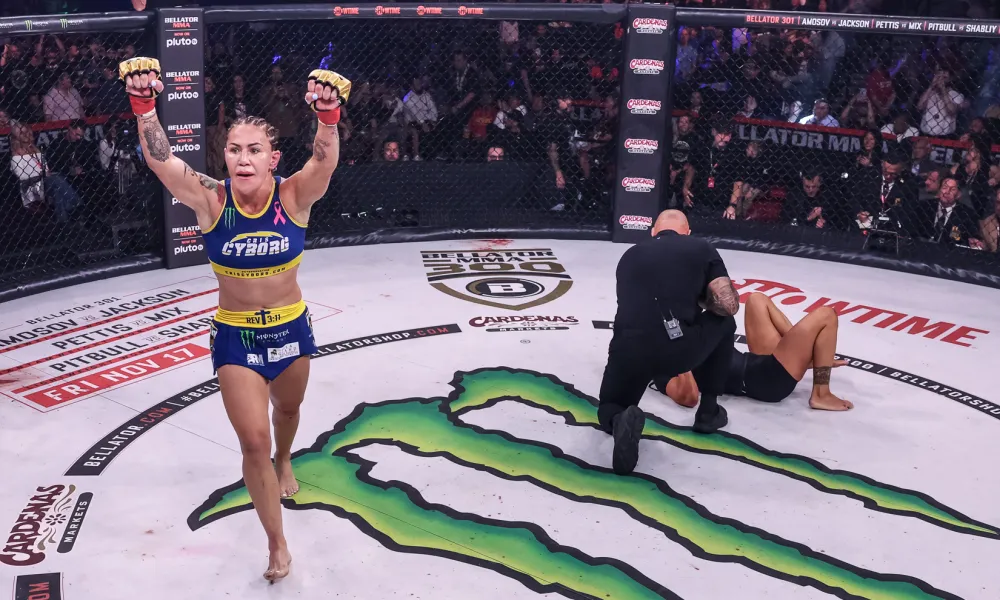 Vezi ce au reusit sa faca Cris Cyborg si Usman Nurmagomedov la gala aniversara Bellator 300! (VIDEO)